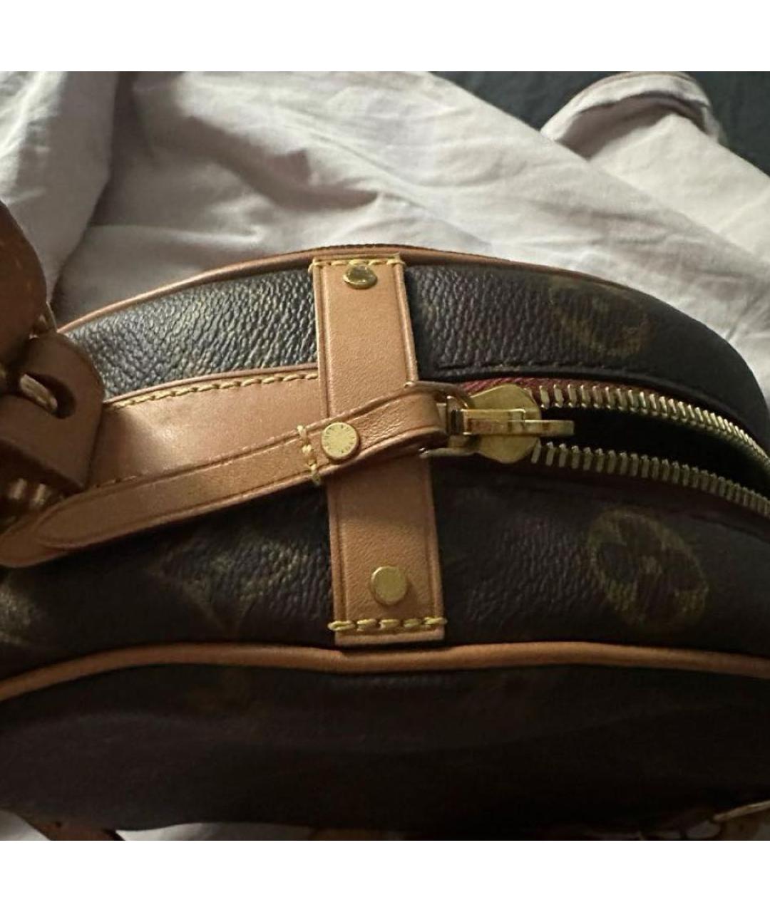 LOUIS VUITTON Коричневая кожаная сумка тоут, фото 4