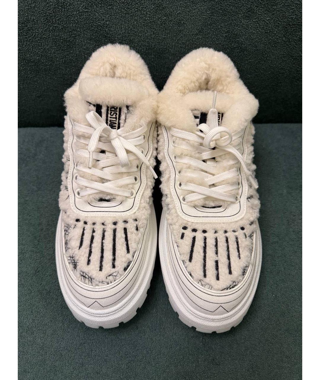 CHRISTIAN DIOR Белые кожаные кроссовки, фото 2