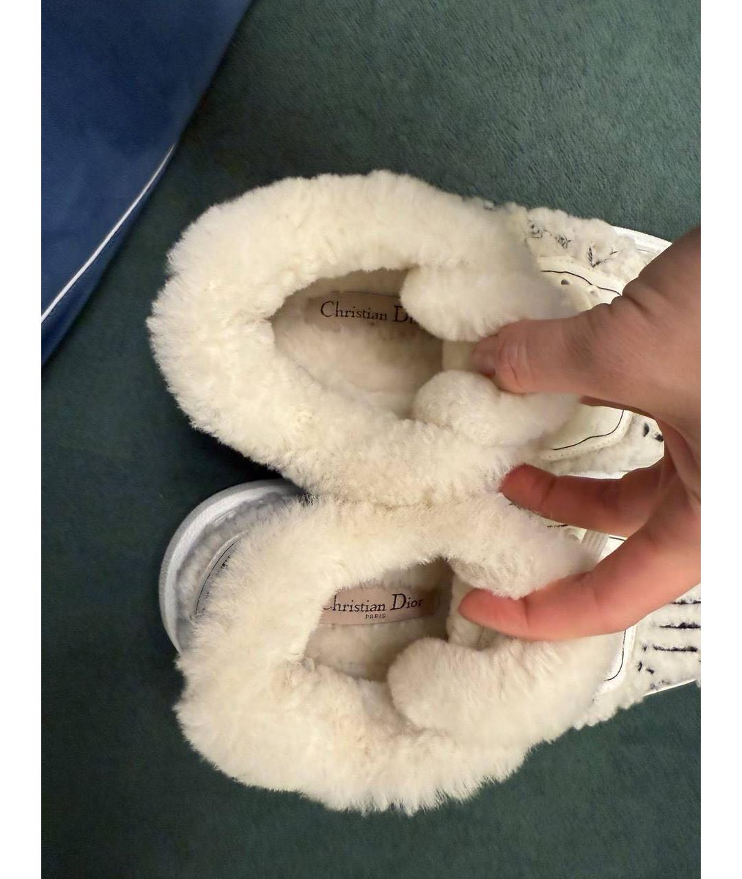 CHRISTIAN DIOR Белые кожаные кроссовки, фото 6