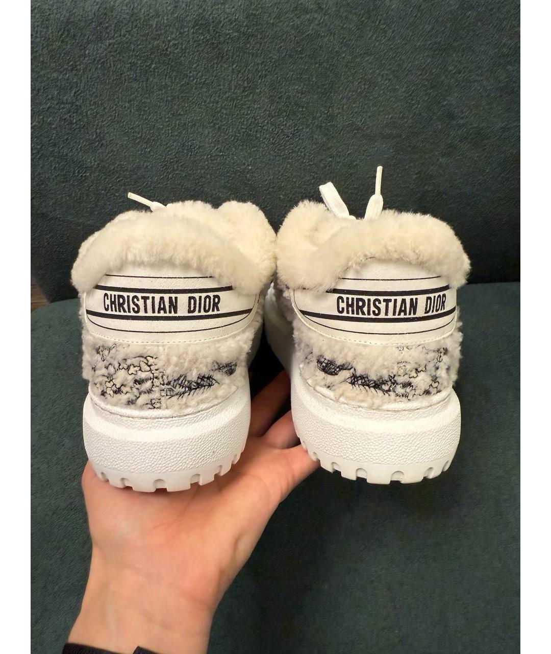 CHRISTIAN DIOR Белые кожаные кроссовки, фото 4