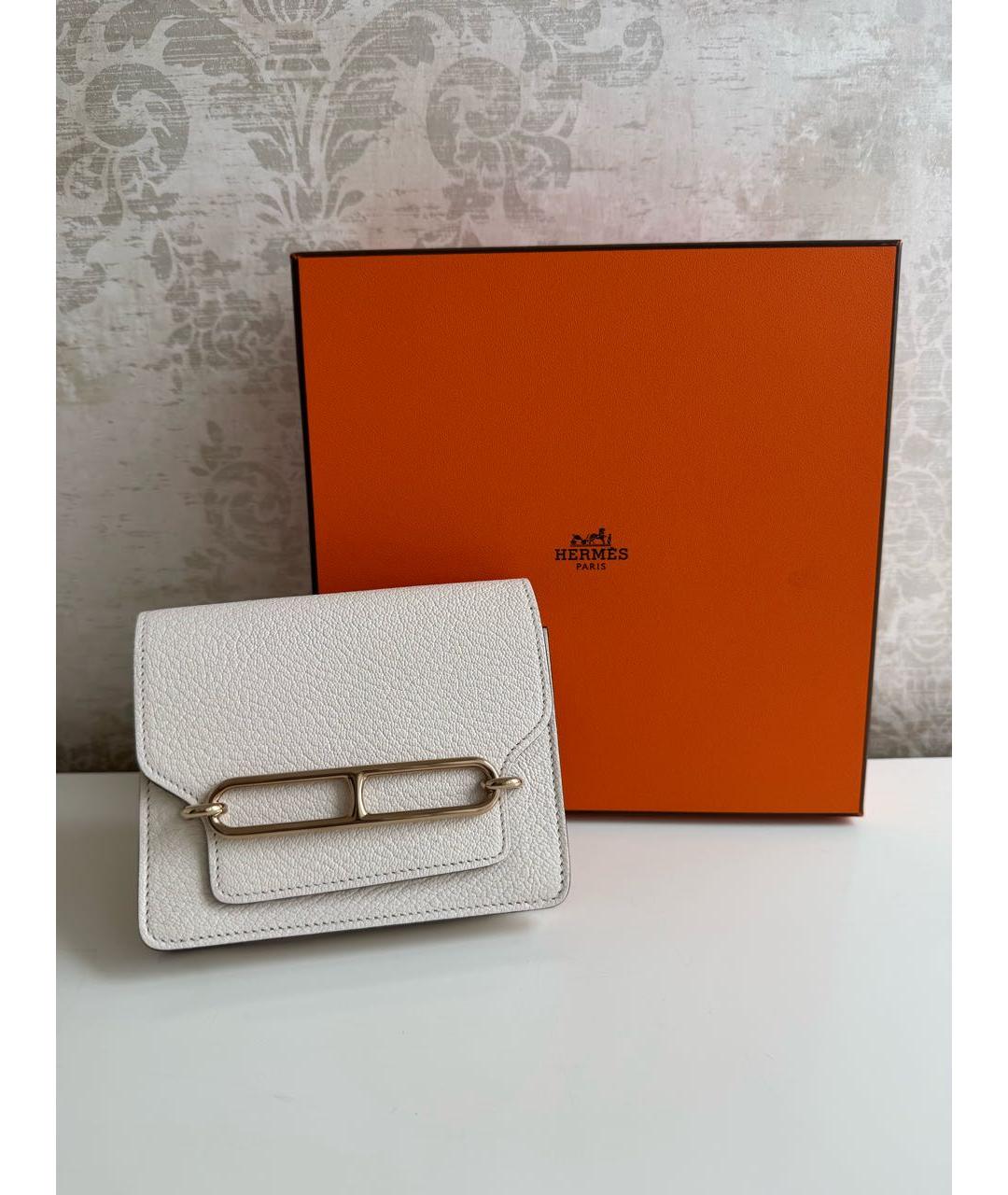 HERMES Бежевый кожаный кошелек, фото 4