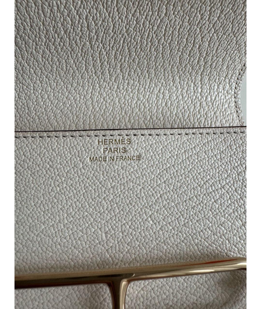 HERMES Бежевый кожаный кошелек, фото 8