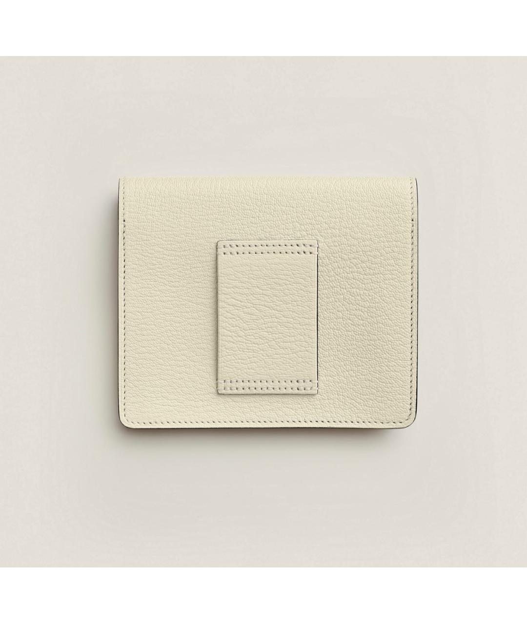 HERMES Бежевый кожаный кошелек, фото 3