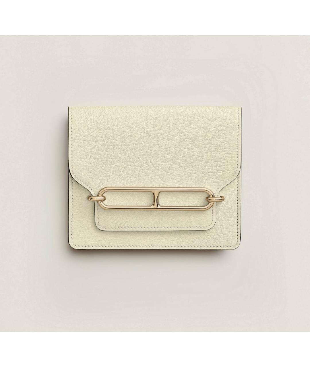 HERMES Бежевый кожаный кошелек, фото 9