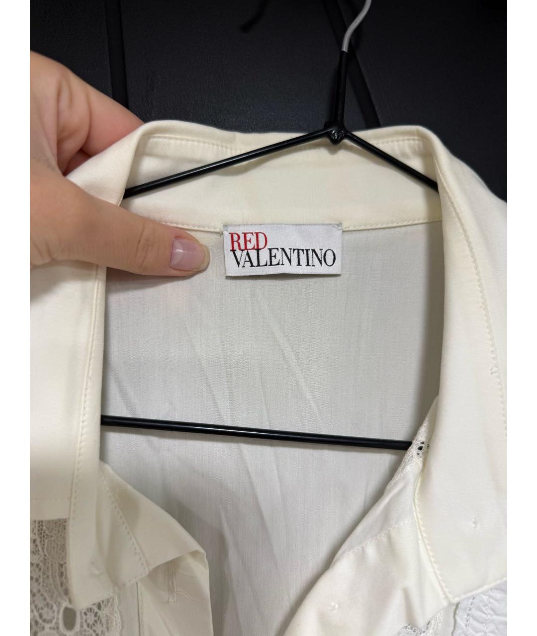 RED VALENTINO Белая хлопковая рубашка, фото 3