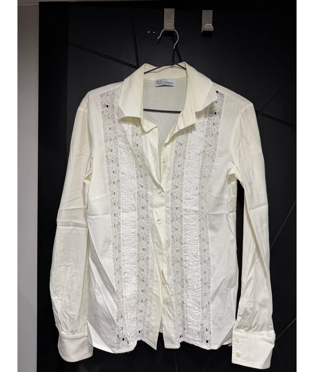 RED VALENTINO Белая хлопковая рубашка, фото 6