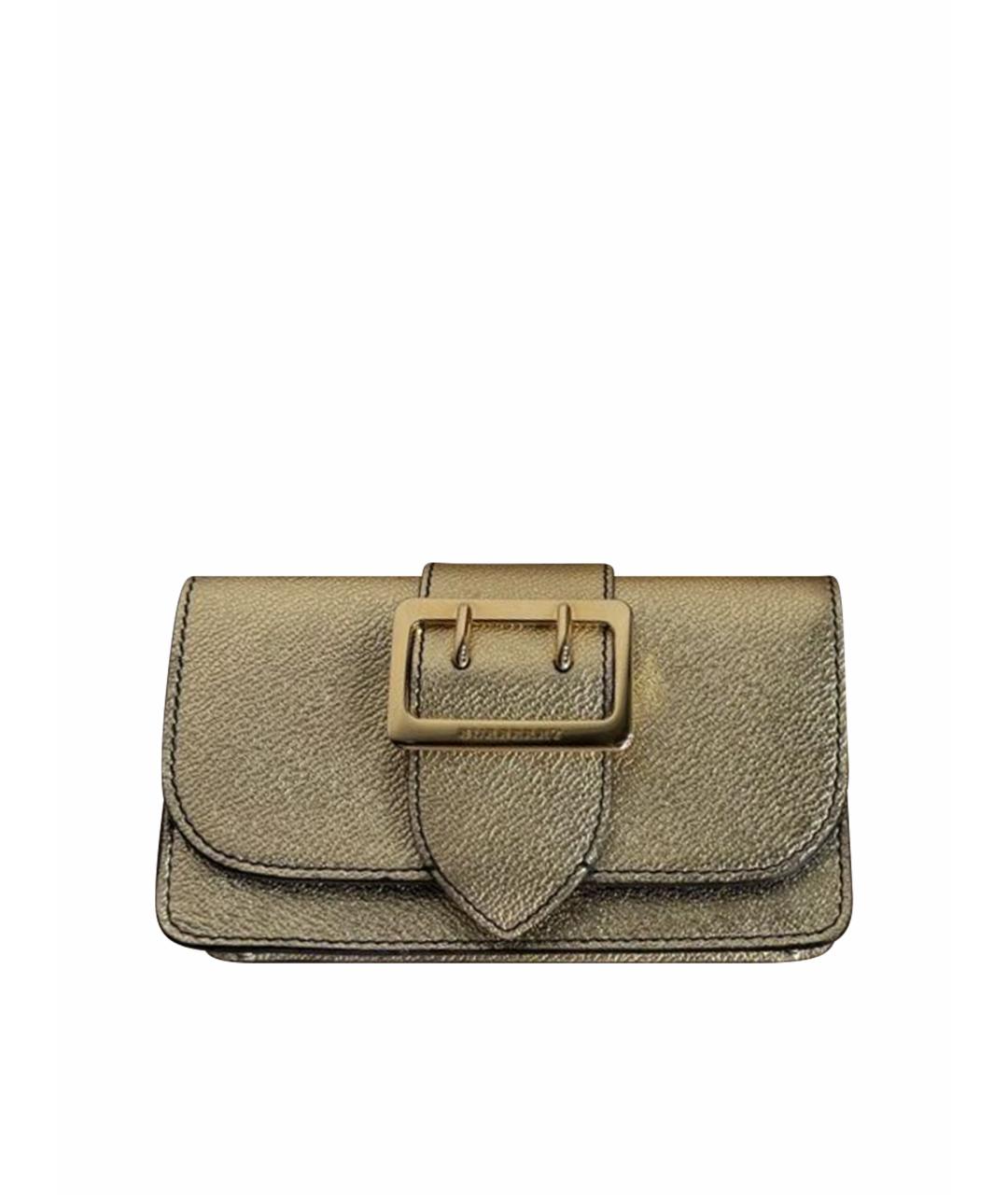 BURBERRY Золотая кожаная сумка через плечо, фото 1