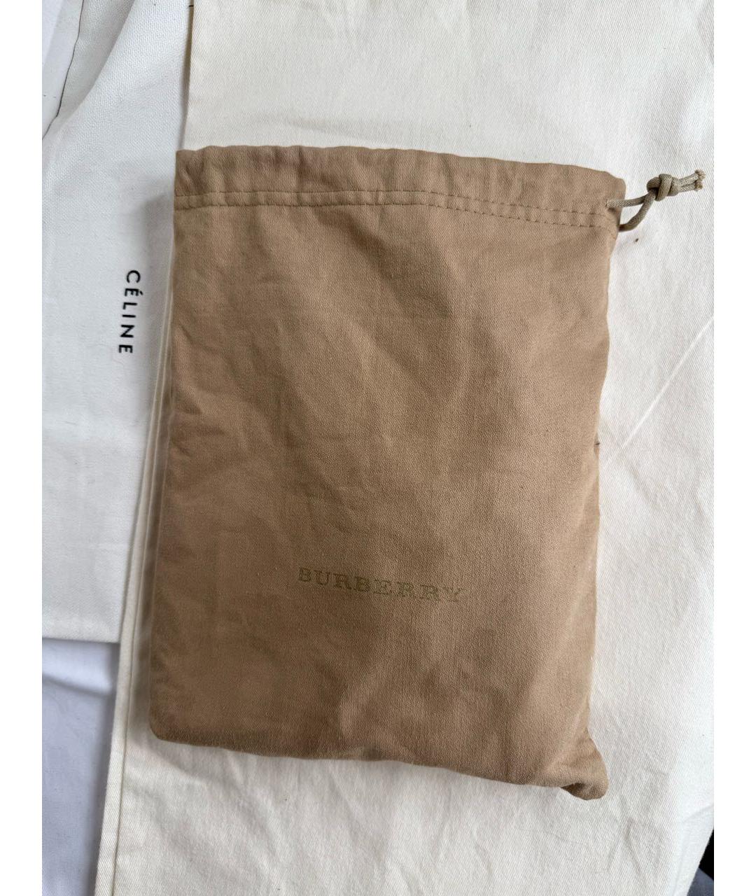 BURBERRY Золотая кожаная сумка через плечо, фото 5