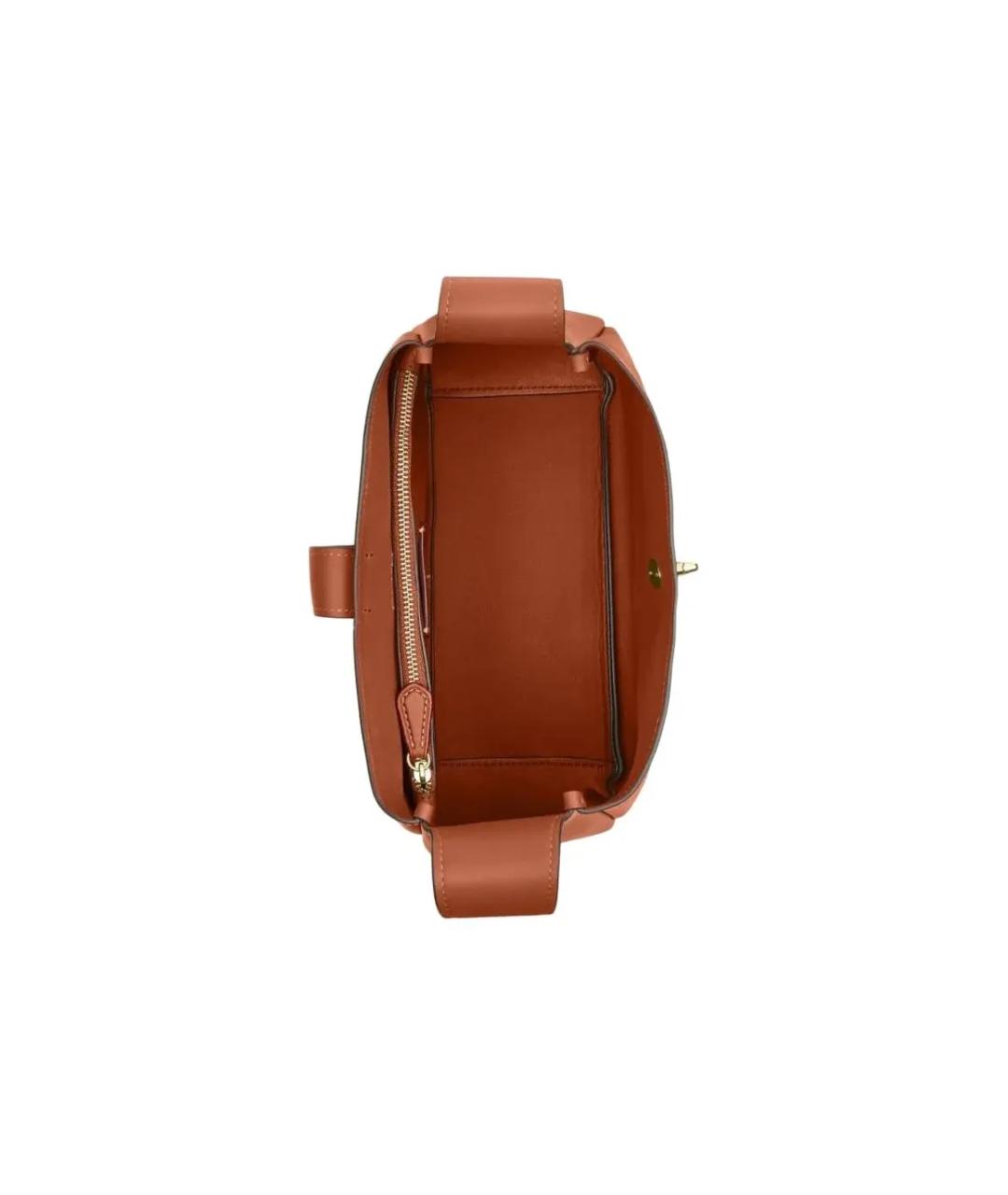 COACH Коричневая кожаная сумка через плечо, фото 4