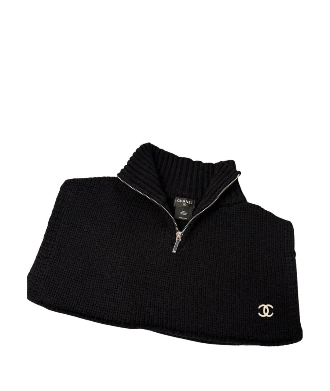 CHANEL Черный кашемировый воротник, фото 1