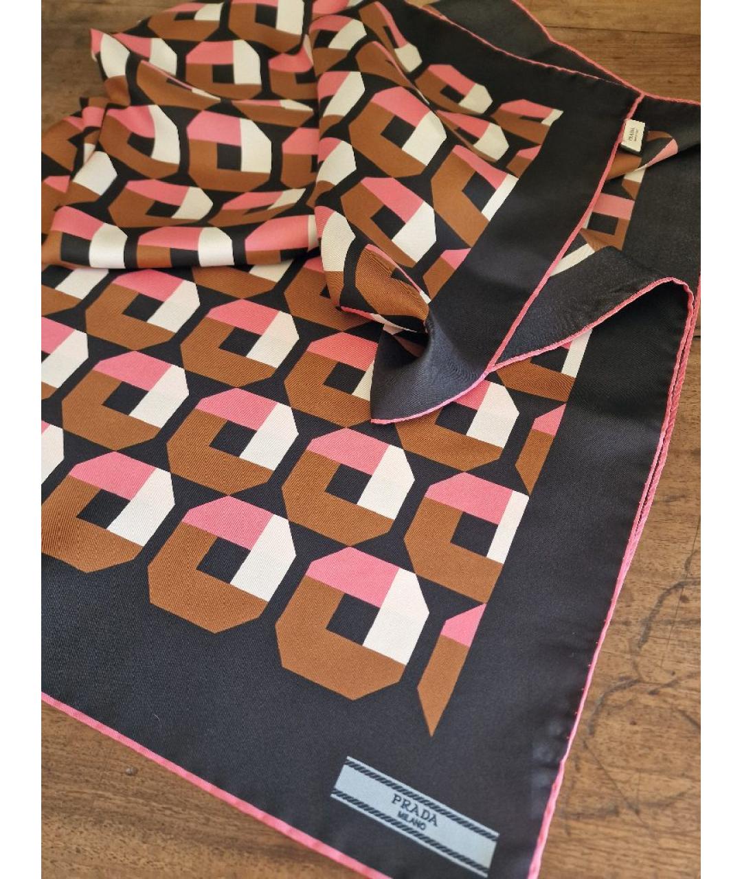 PRADA Мульти шелковый платок, фото 2