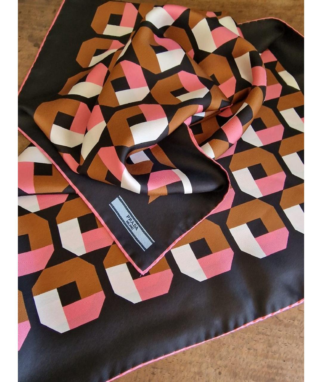 PRADA Мульти шелковый платок, фото 3