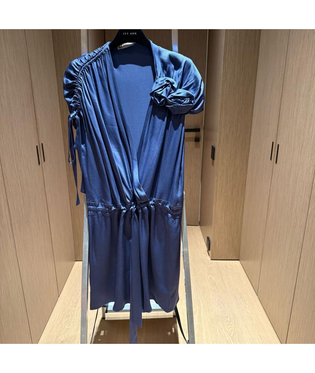 LANVIN Синий шелковый комбинезон, фото 5