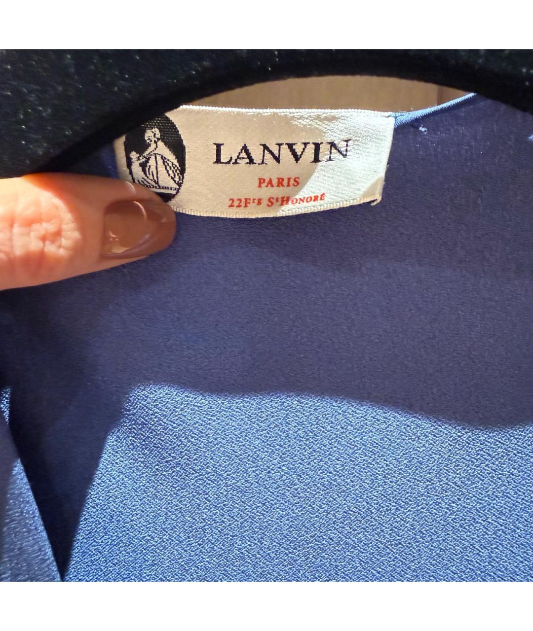 LANVIN Синий шелковый комбинезон, фото 3