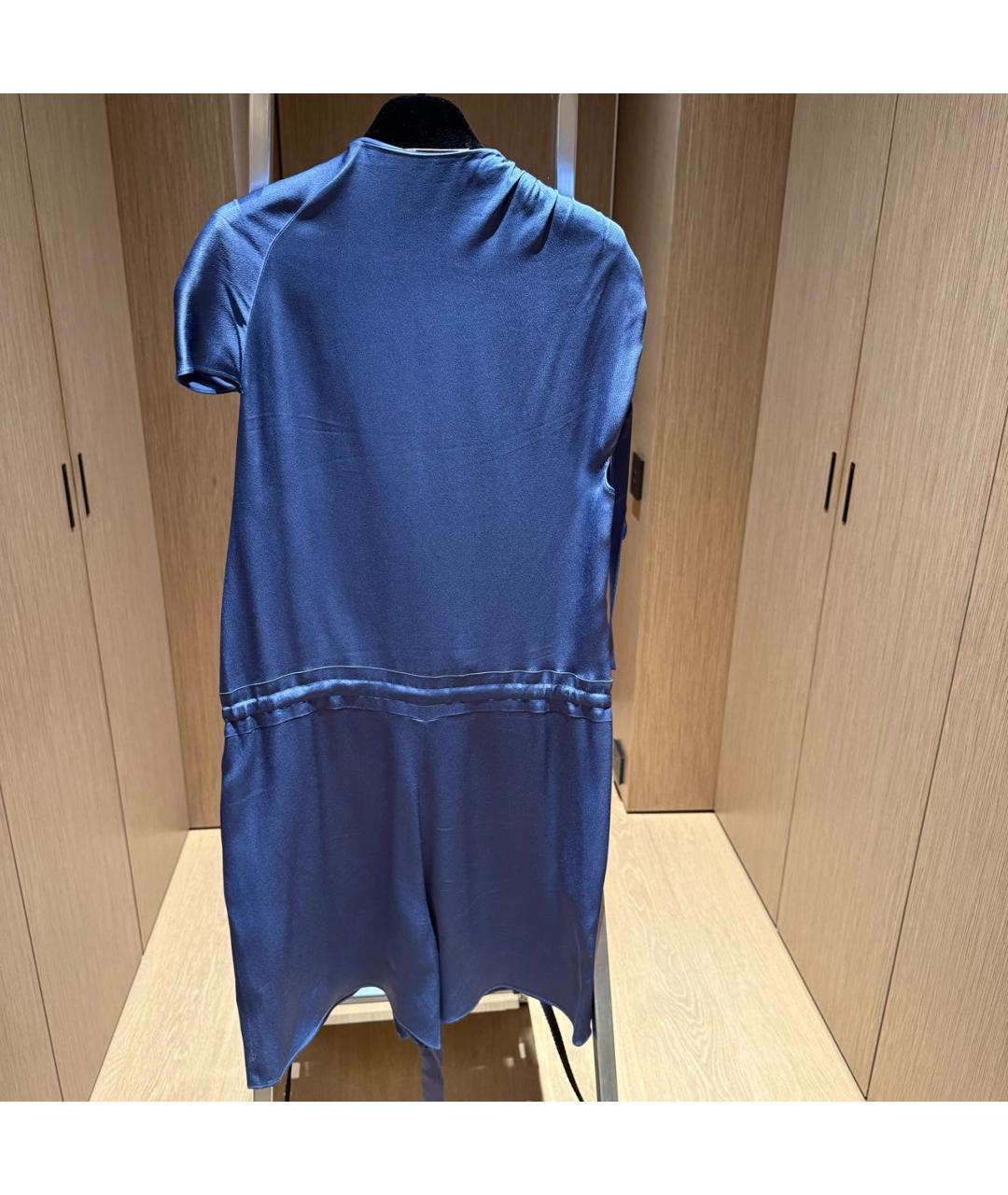 LANVIN Синий шелковый комбинезон, фото 2