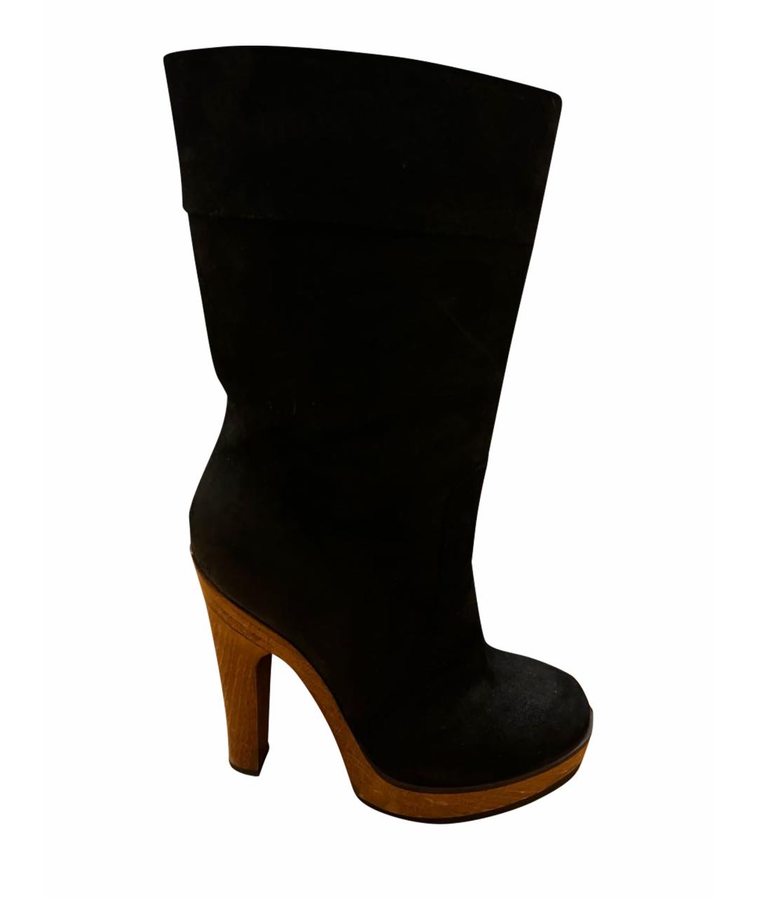 DOLCE&GABBANA Коричневые замшевые сапоги, фото 1