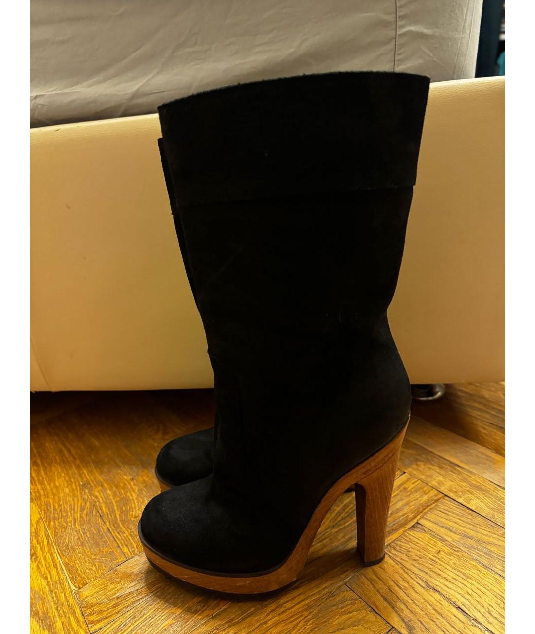 DOLCE&GABBANA Коричневые замшевые сапоги, фото 9