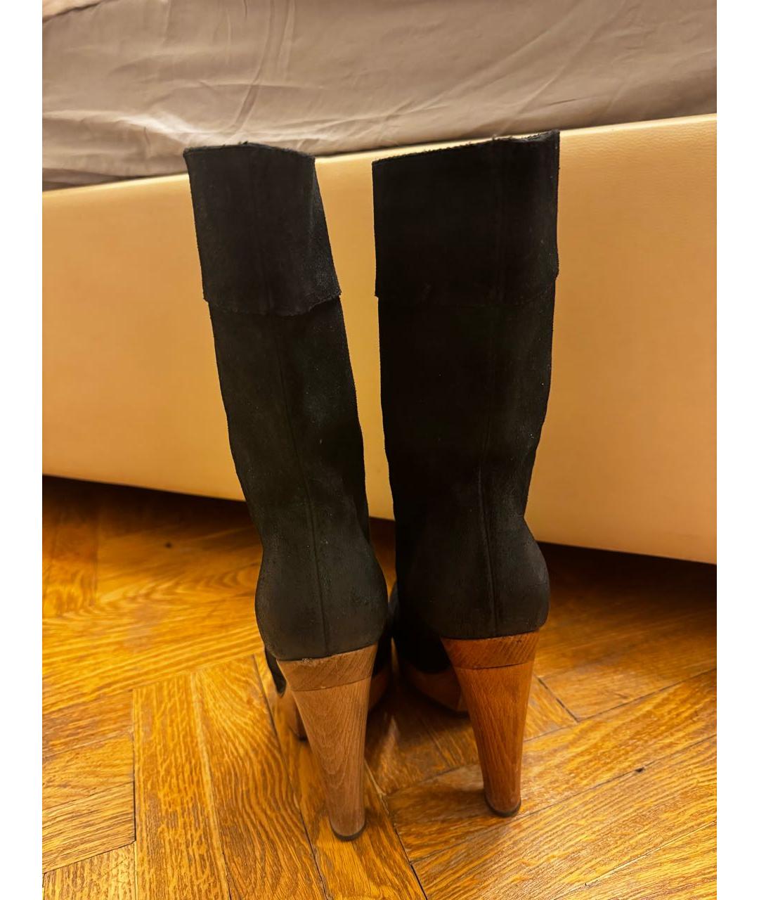 DOLCE&GABBANA Коричневые замшевые сапоги, фото 4