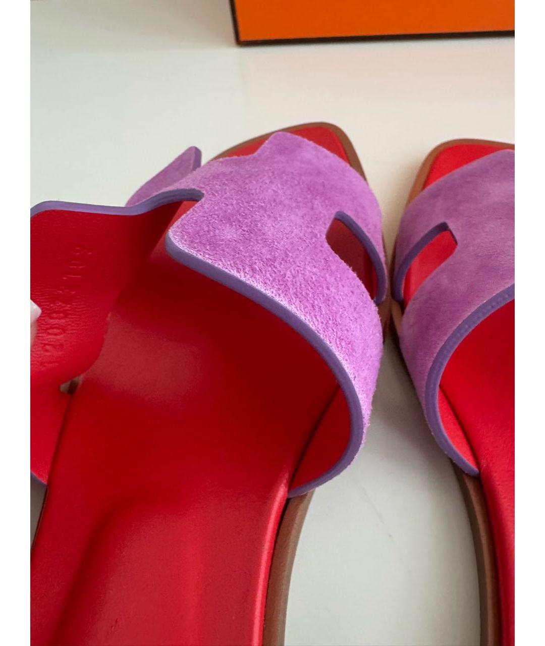 HERMES Замшевые босоножки, фото 5