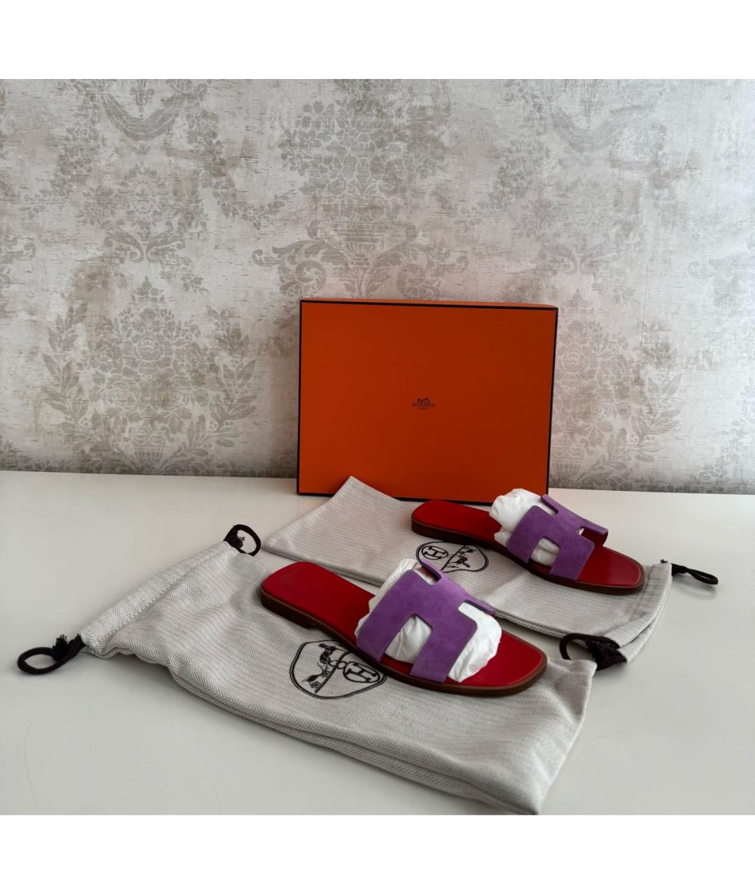 HERMES Замшевые босоножки, фото 3