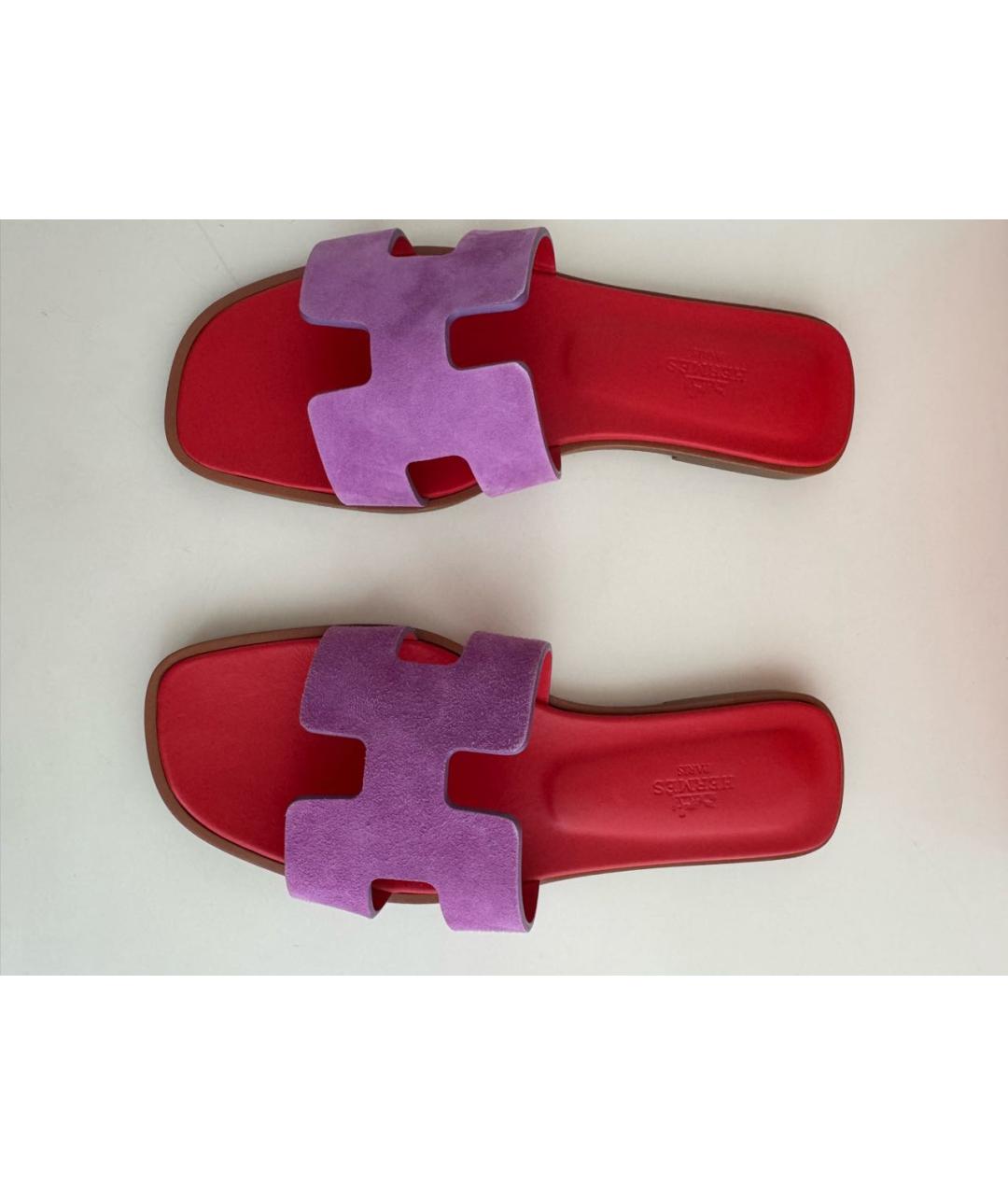 HERMES Замшевые босоножки, фото 2