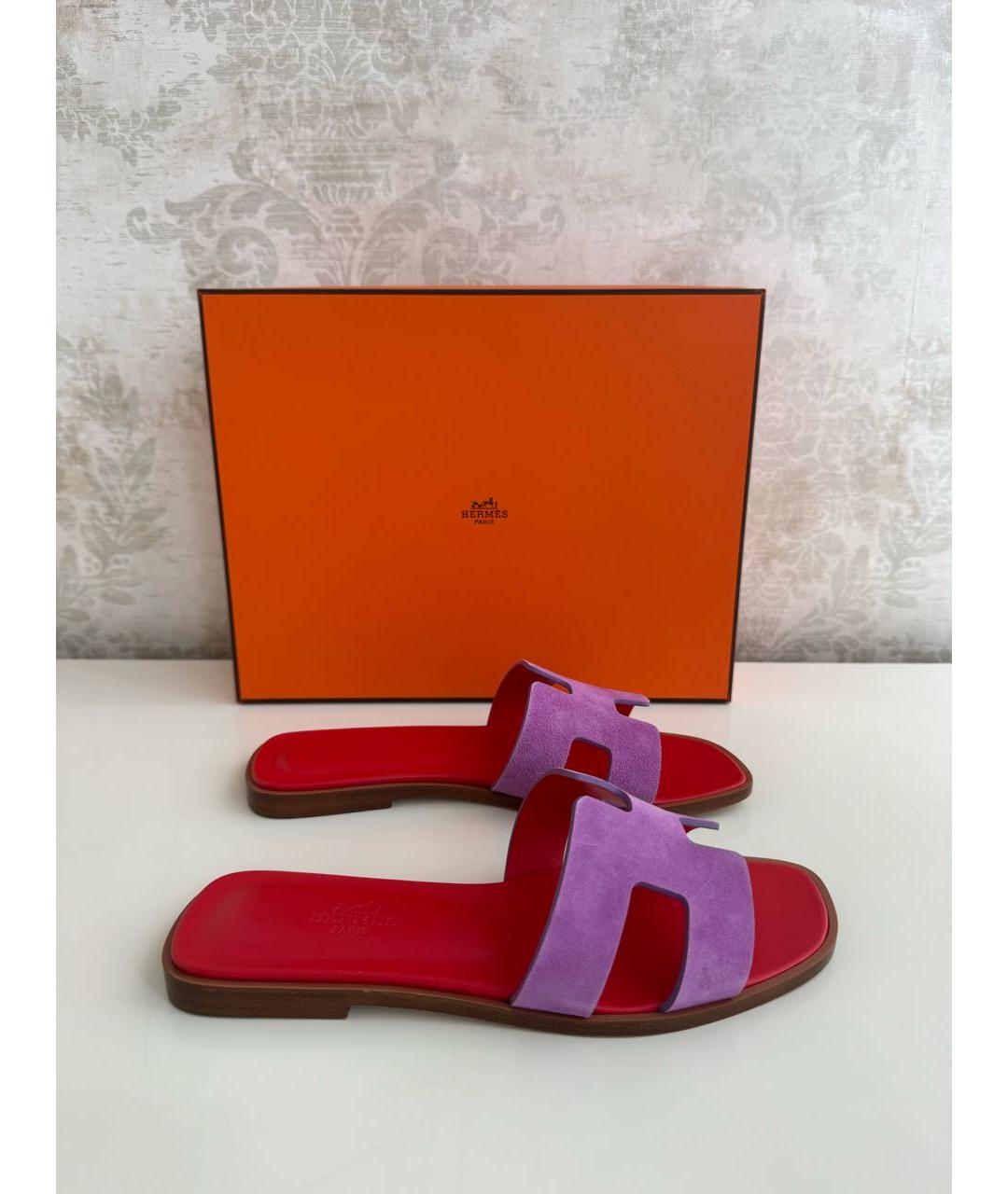HERMES Замшевые босоножки, фото 9