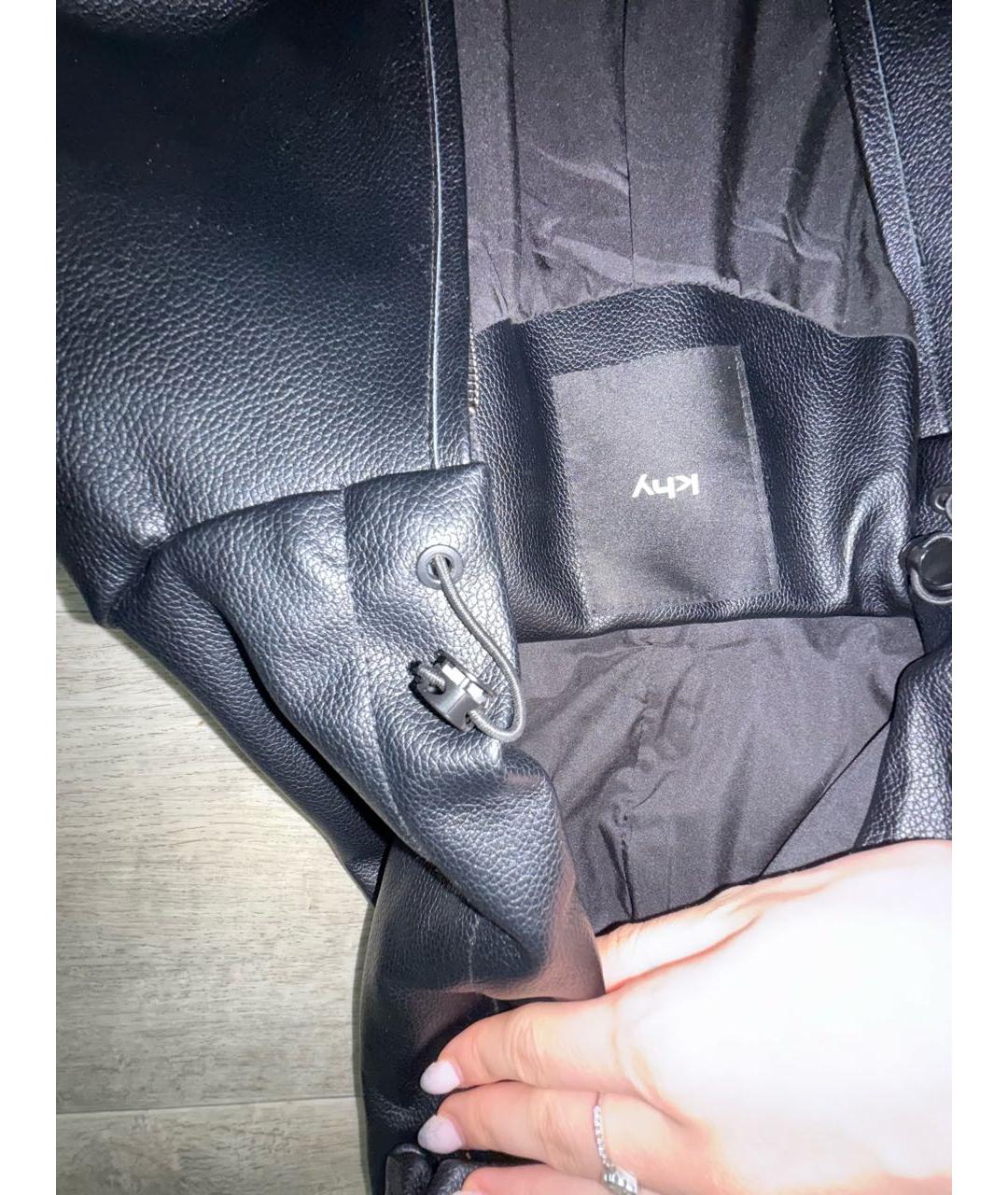 KHY Черная кожаная куртка, фото 3