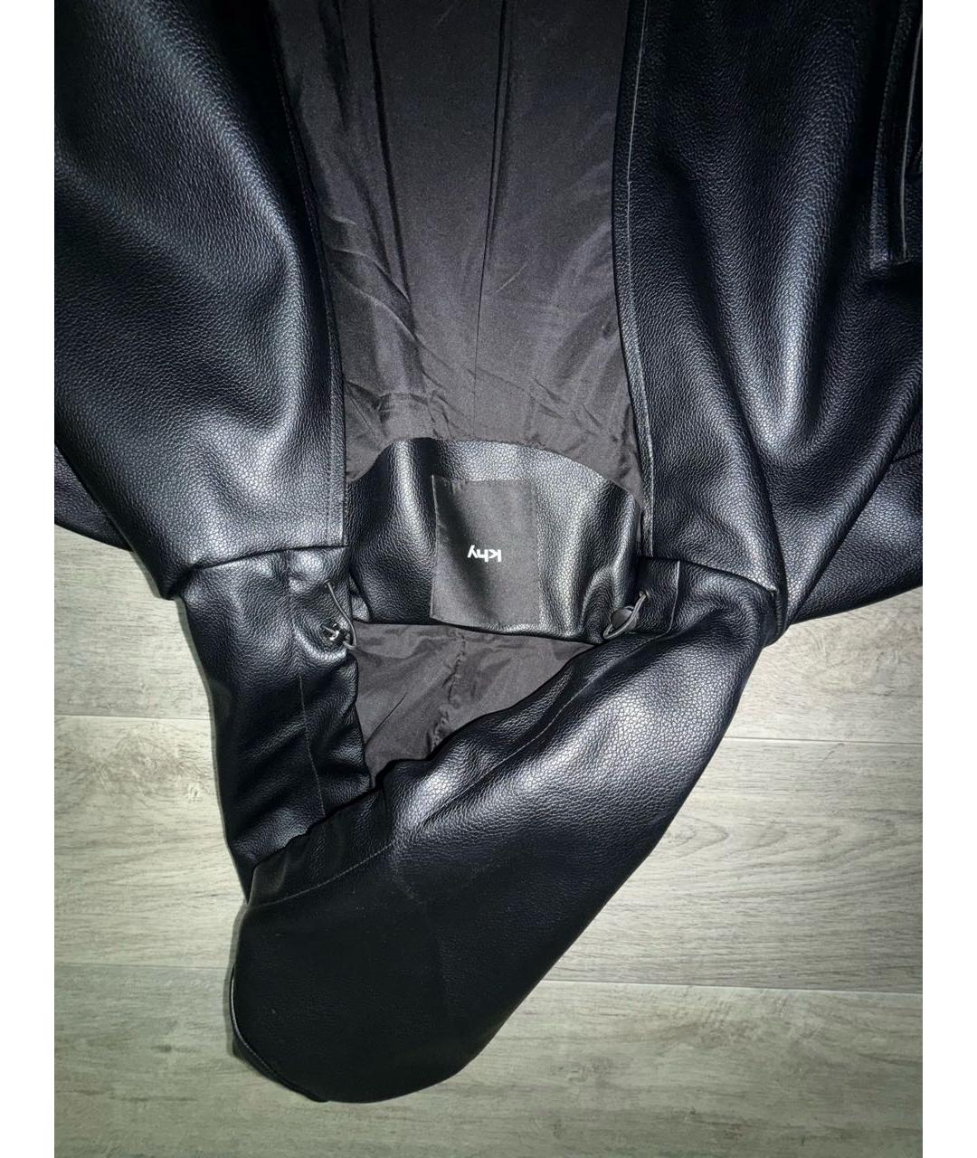 KHY Черная кожаная куртка, фото 2