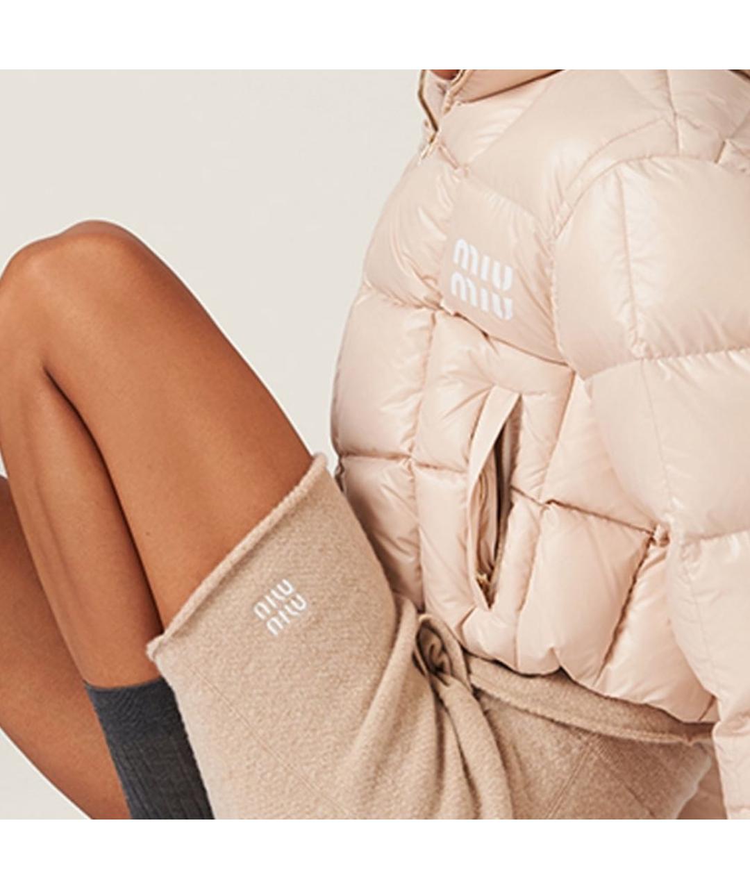 MIU MIU Розовая полиамидовая куртка, фото 4