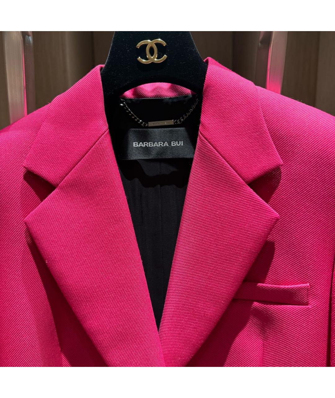 BARBARA BUI Фуксия шерстяной жакет/пиджак, фото 5
