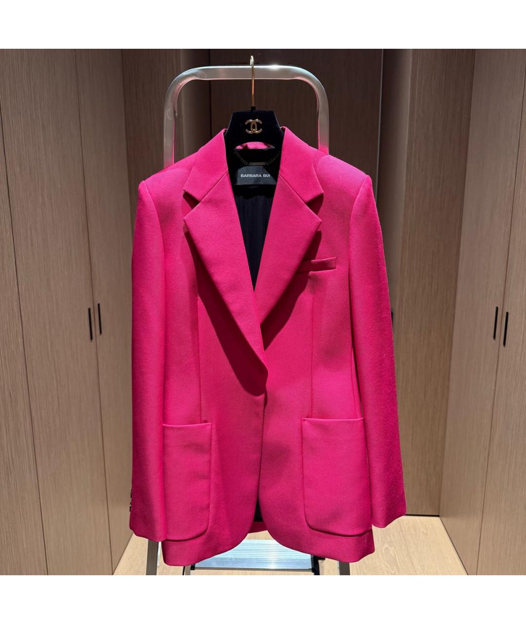 BARBARA BUI Фуксия шерстяной жакет/пиджак, фото 9