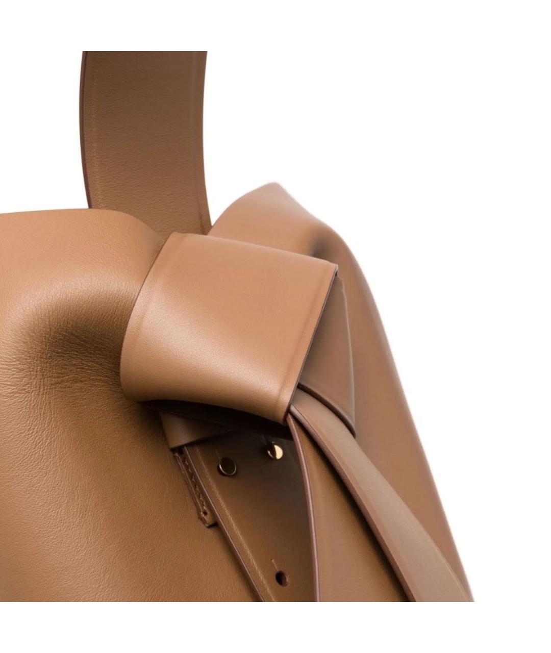 ACNE STUDIOS Коричневая кожаная сумка тоут, фото 4