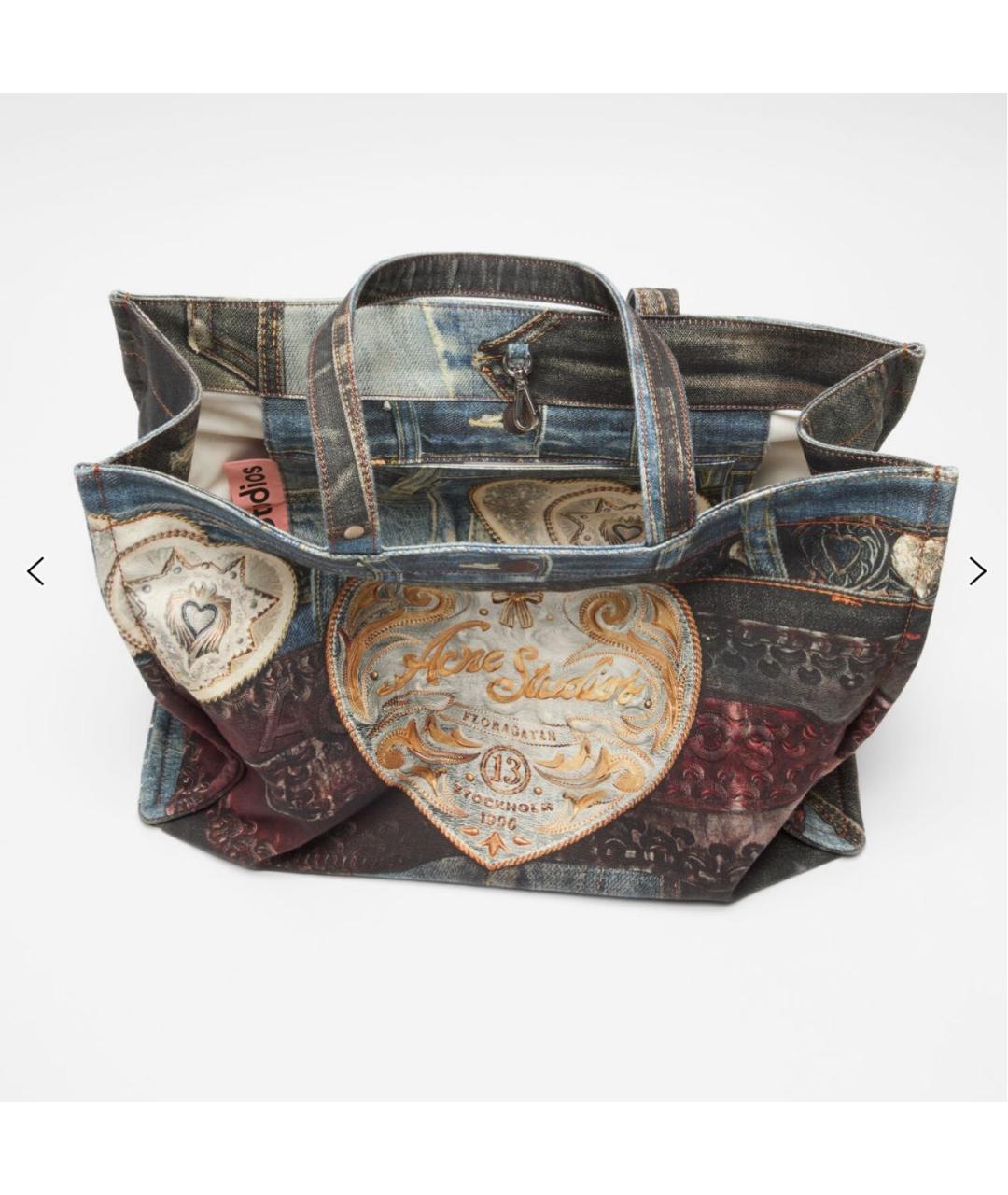 ACNE STUDIOS Мульти деним сумка тоут, фото 2