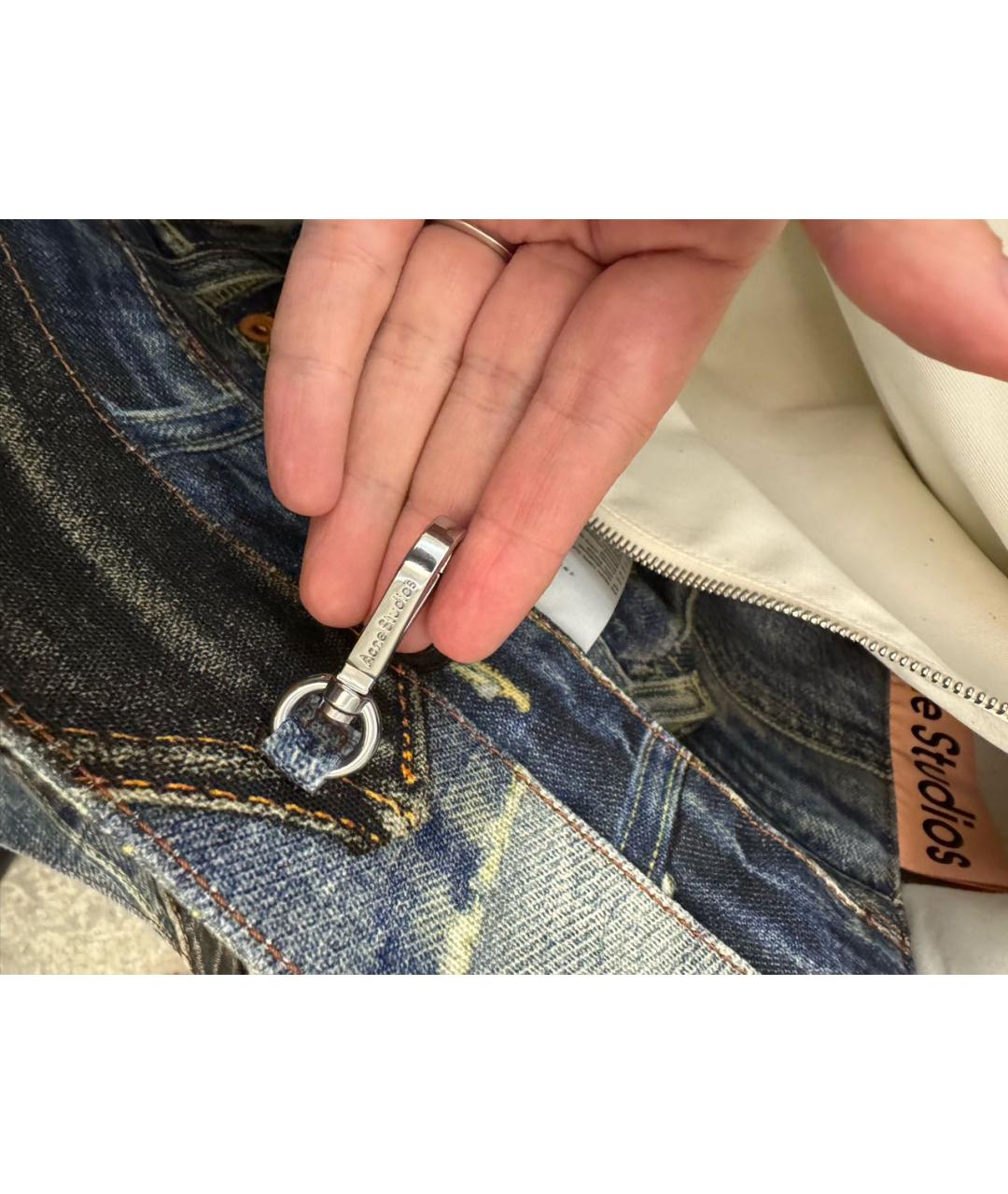 ACNE STUDIOS Мульти деним сумка тоут, фото 6