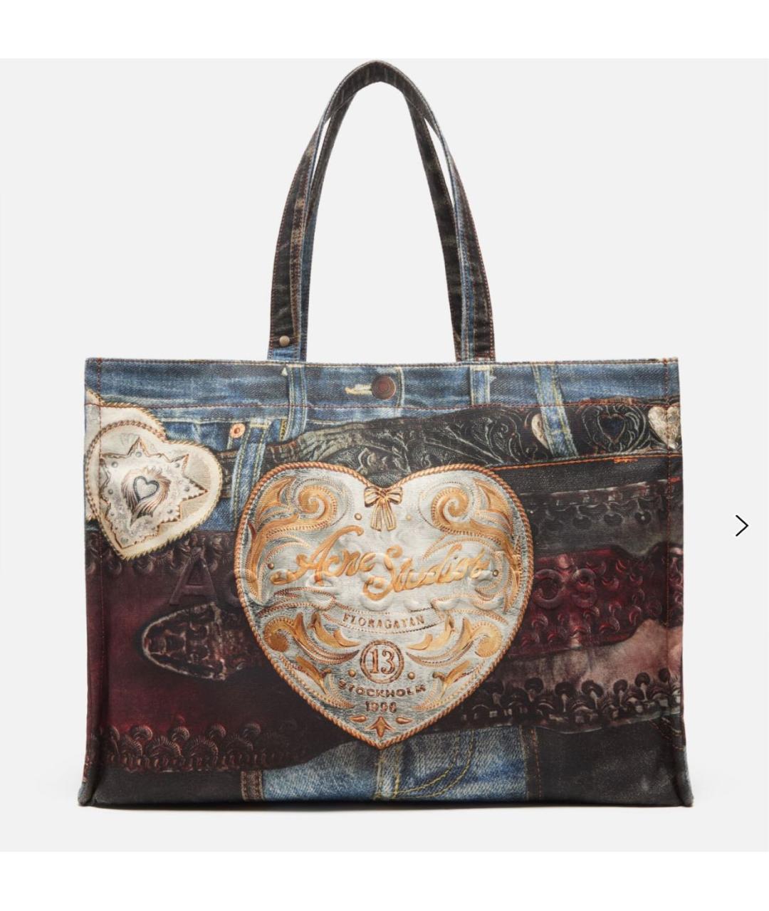 ACNE STUDIOS Мульти деним сумка тоут, фото 7