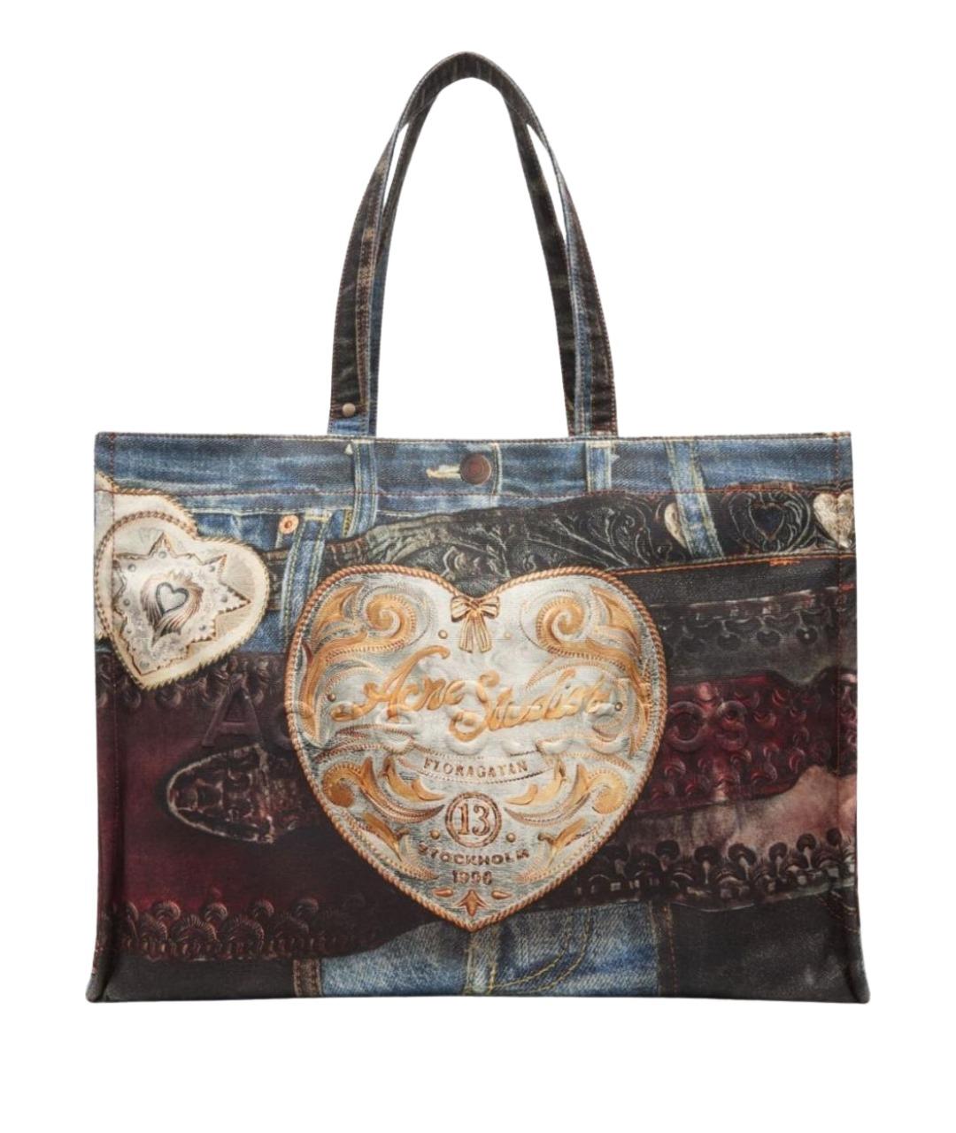 ACNE STUDIOS Мульти деним сумка тоут, фото 1