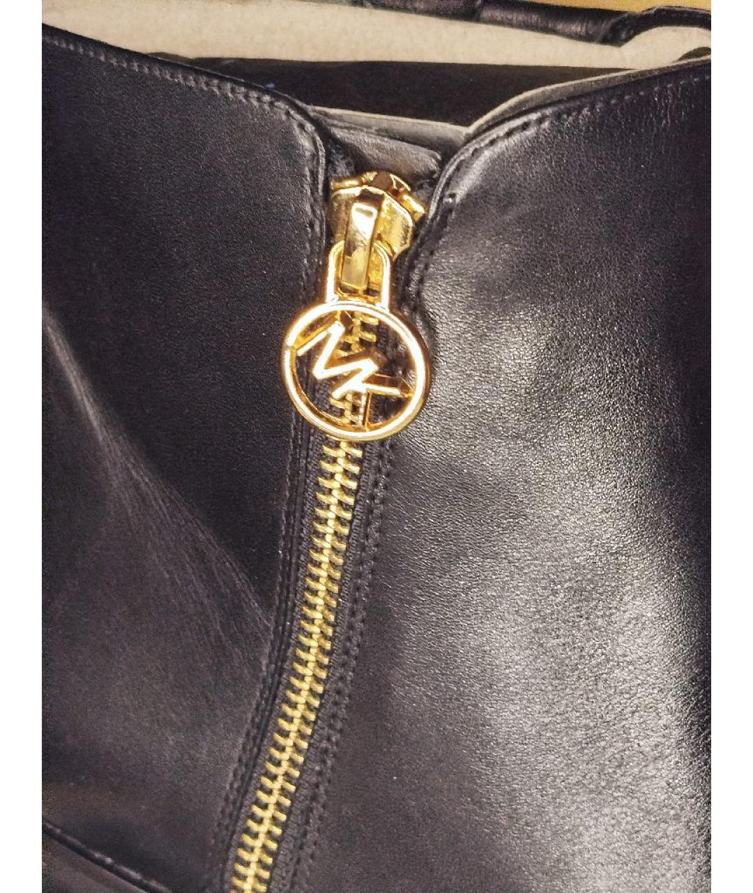 MICHAEL MICHAEL KORS Черные кожаные ботинки, фото 5