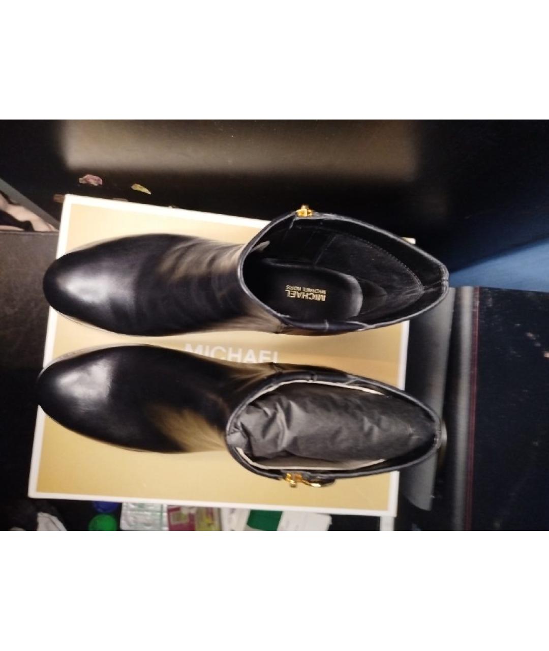 MICHAEL MICHAEL KORS Черные кожаные ботинки, фото 3