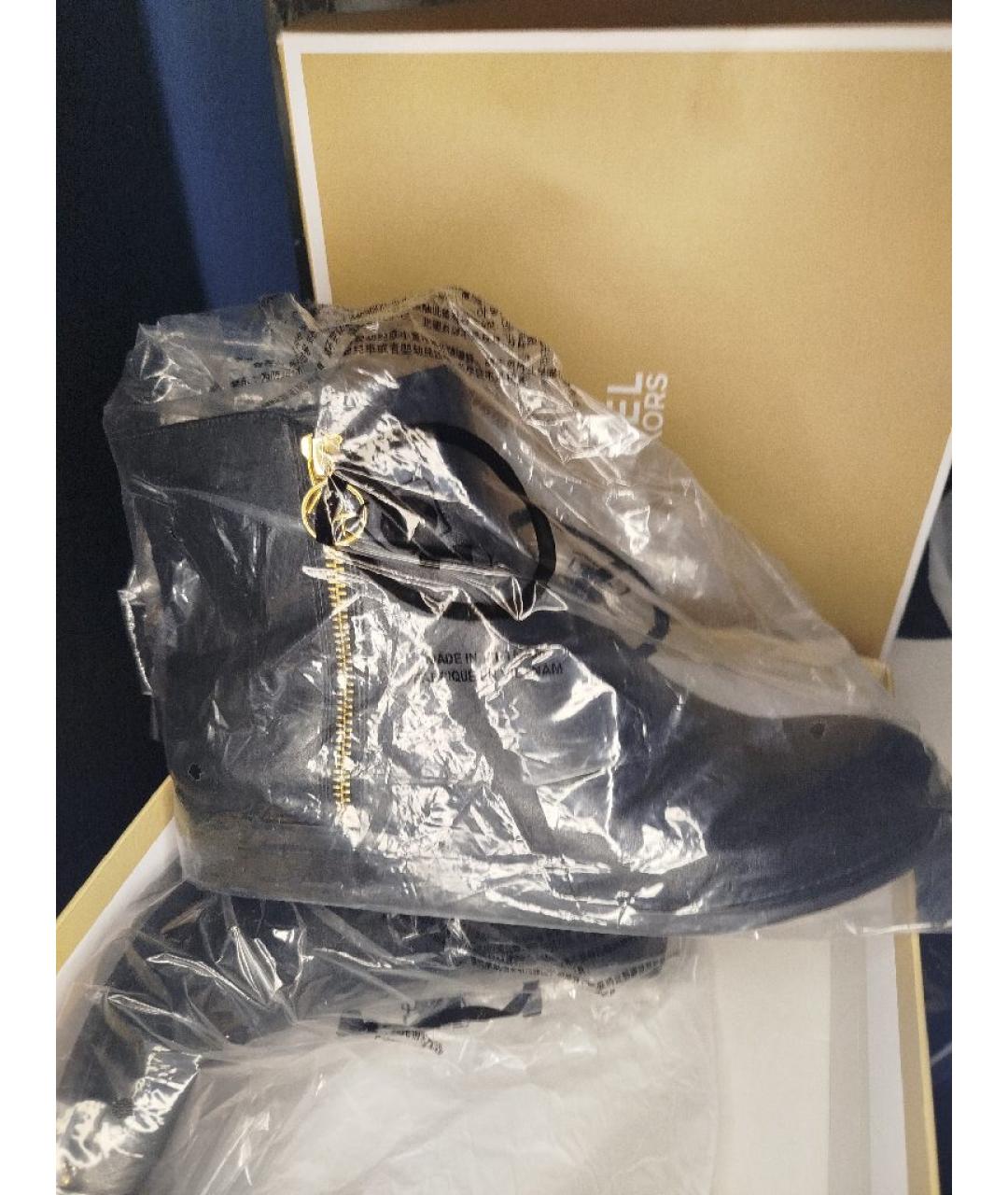 MICHAEL MICHAEL KORS Черные кожаные ботинки, фото 8