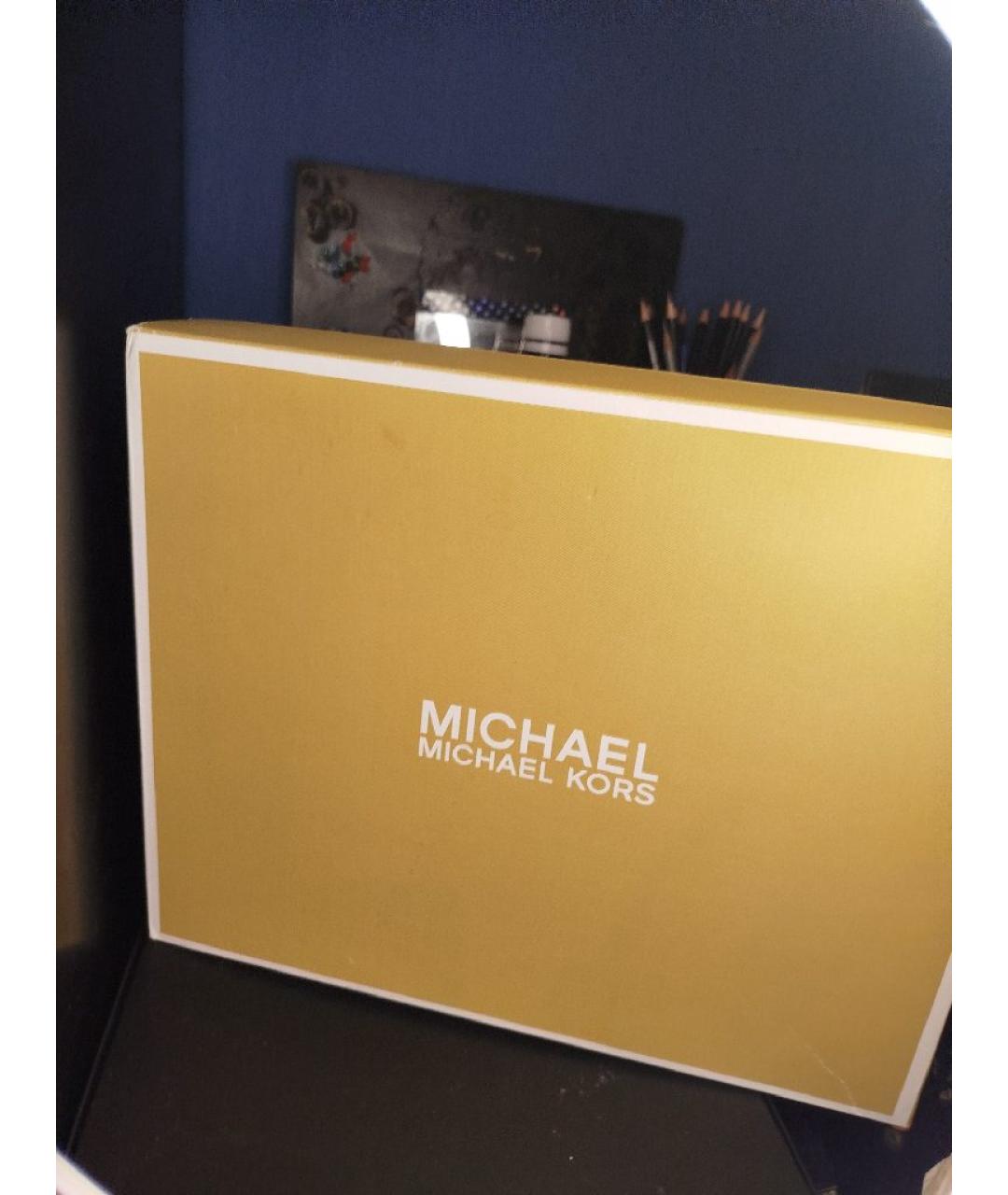 MICHAEL MICHAEL KORS Черные кожаные ботинки, фото 7