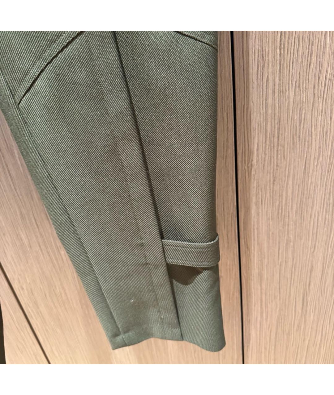 BARBARA BUI Хаки шерстяные брюки широкие, фото 6