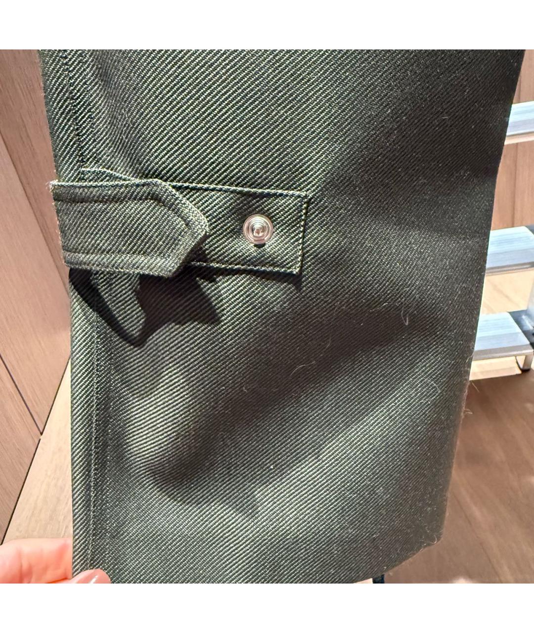 BARBARA BUI Хаки шерстяные брюки широкие, фото 7