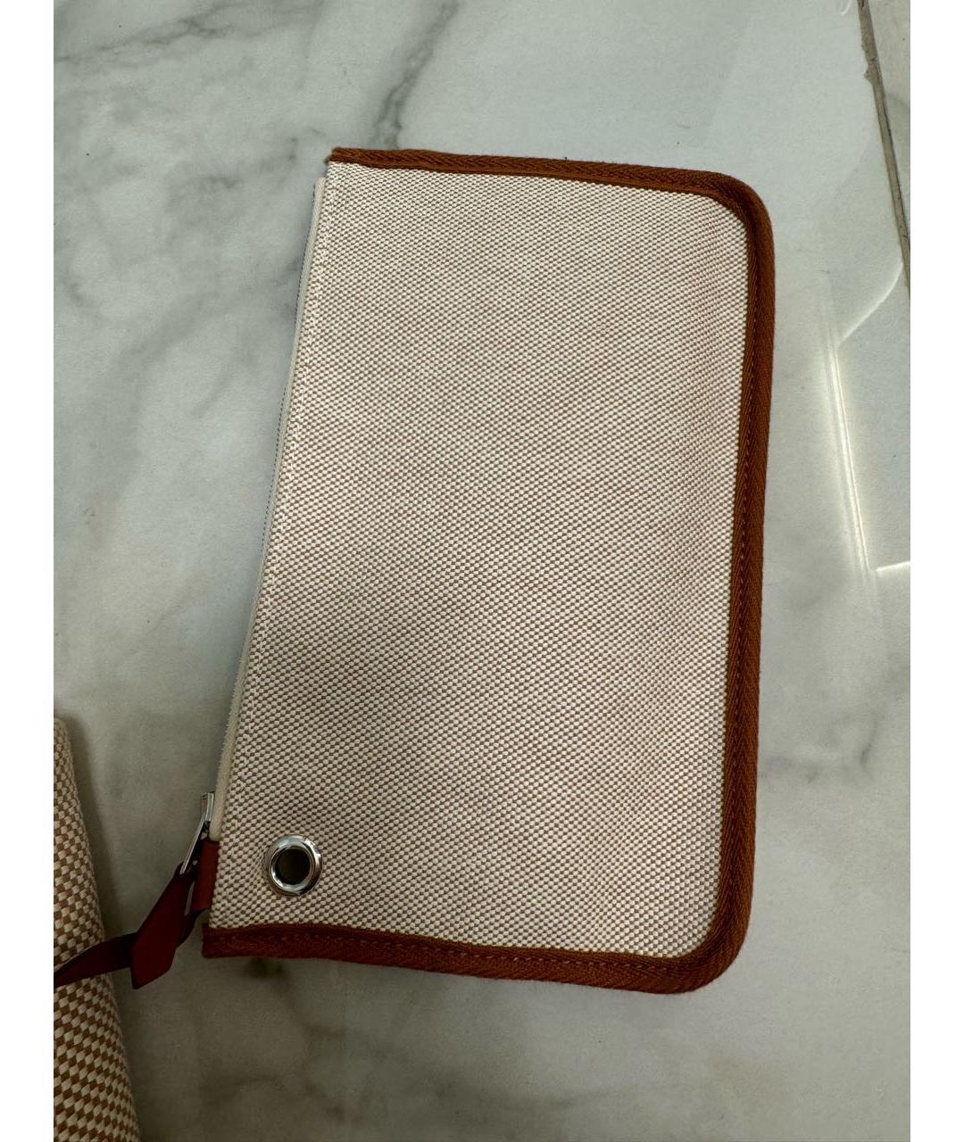 HERMES Бежевая кожаная сумка через плечо, фото 3