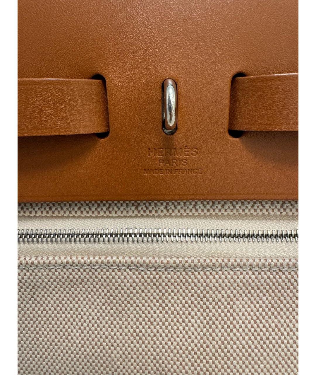 HERMES Бежевая кожаная сумка через плечо, фото 6