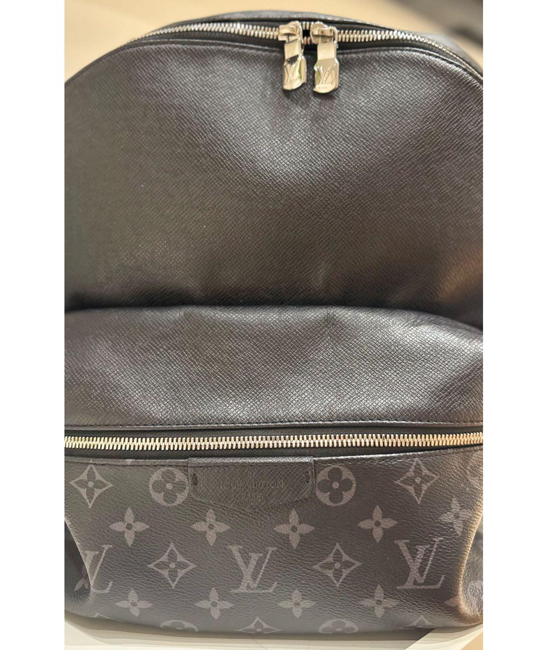 LOUIS VUITTON Черный кожаный рюкзак, фото 6