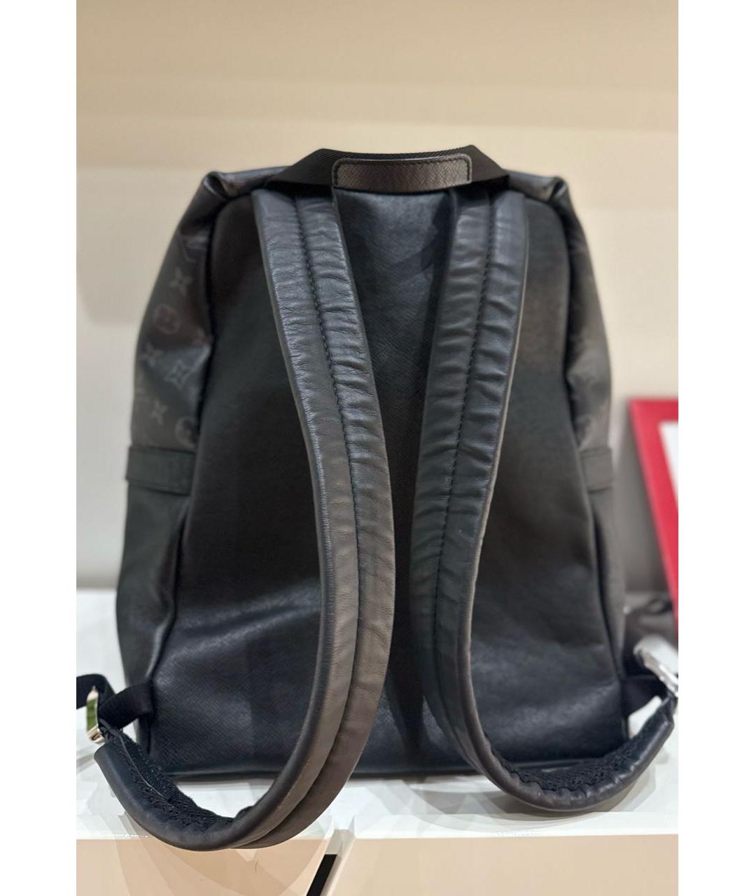 LOUIS VUITTON Черный кожаный рюкзак, фото 2