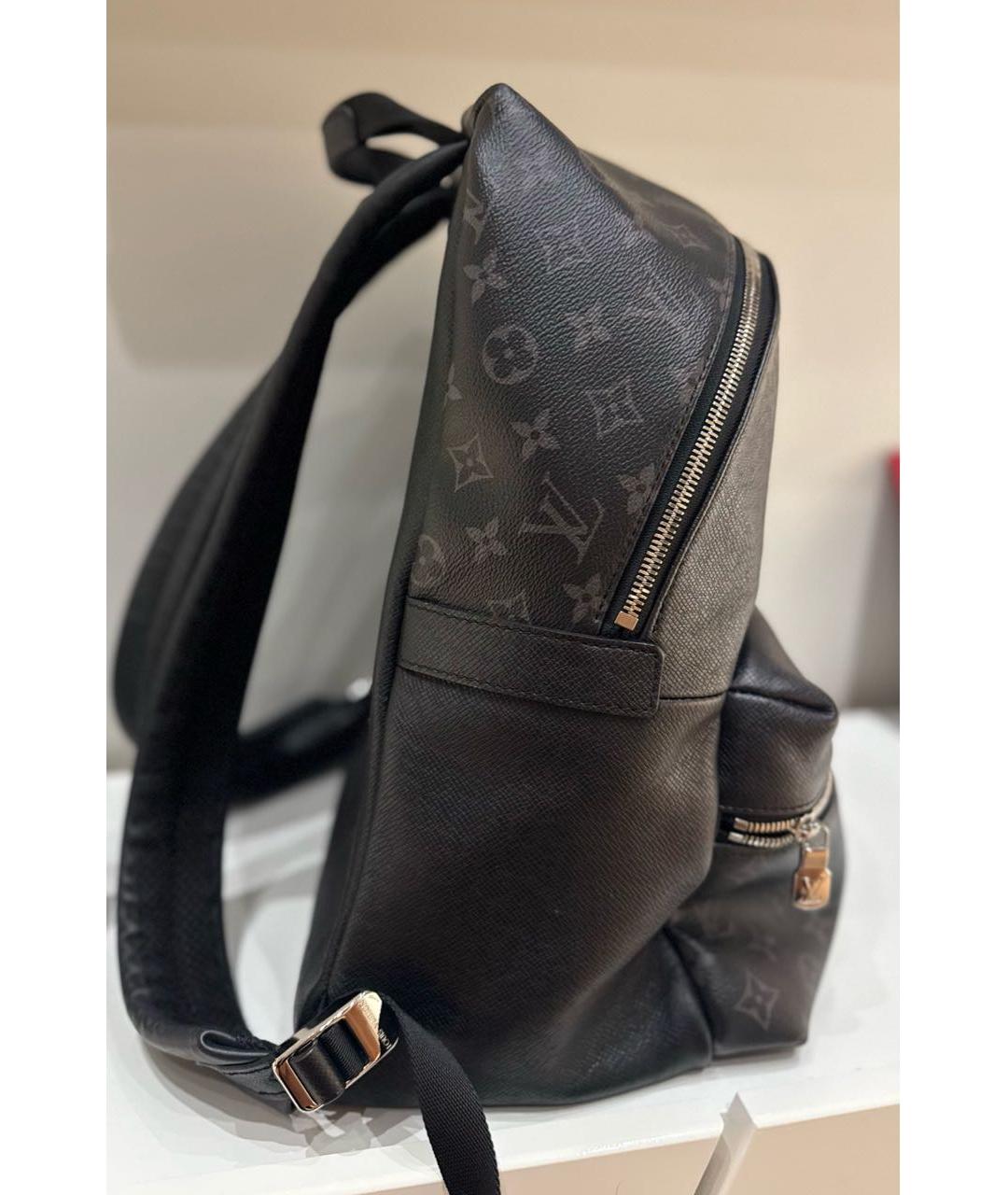 LOUIS VUITTON Черный кожаный рюкзак, фото 3