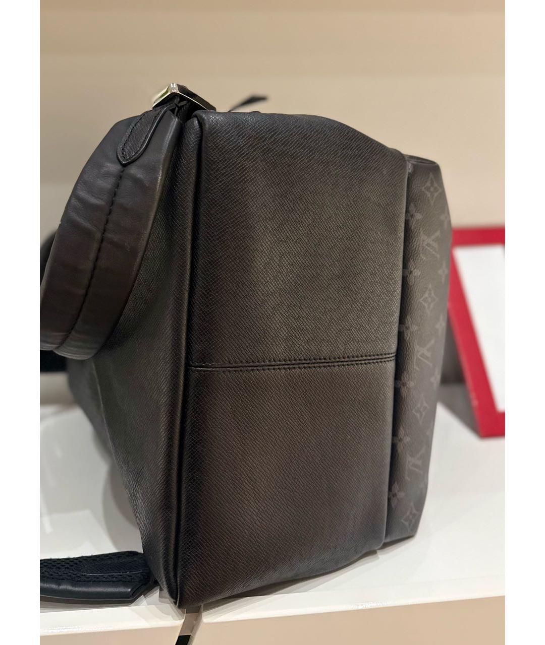 LOUIS VUITTON Черный кожаный рюкзак, фото 4