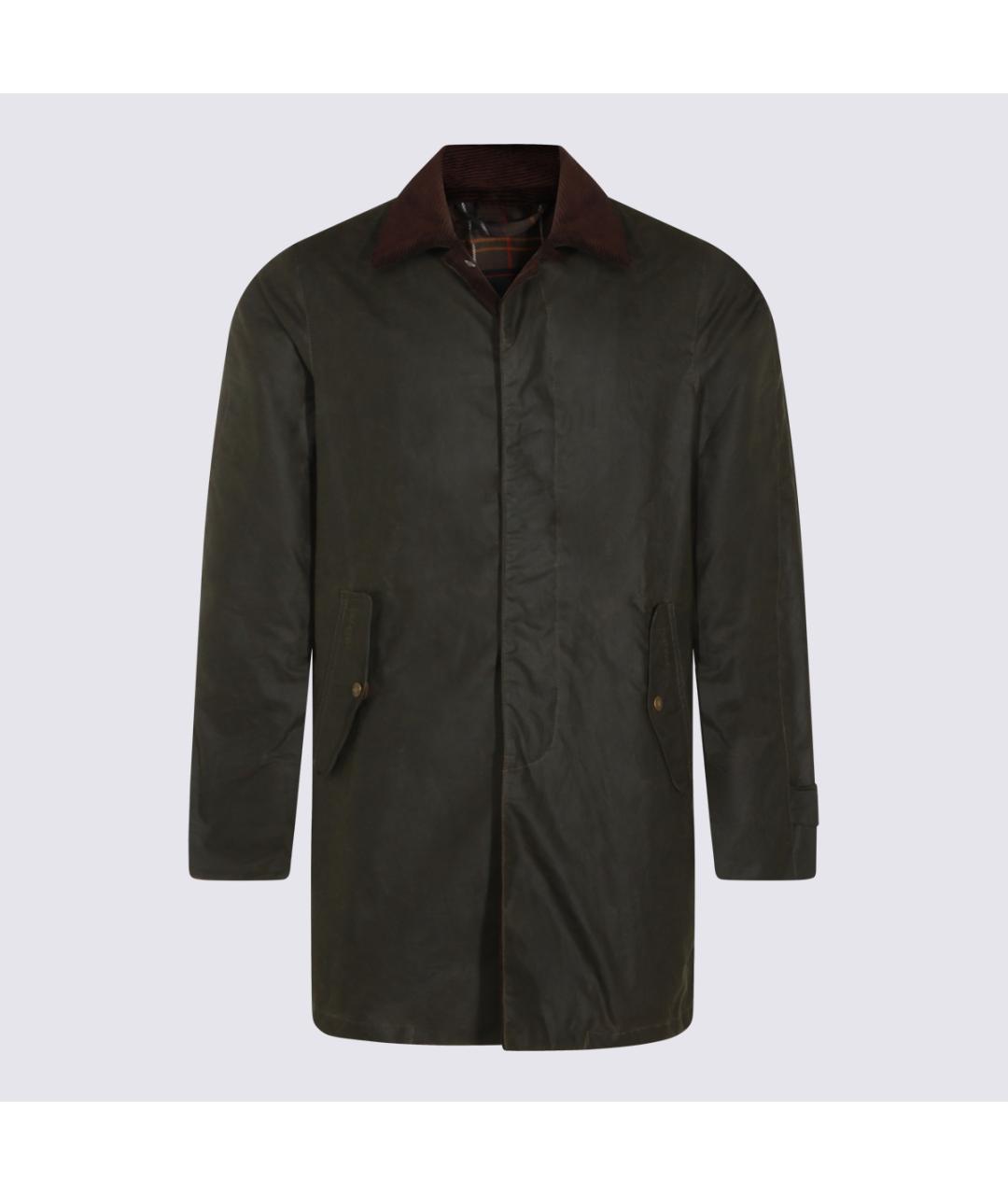 BARBOUR Зеленые хлопковое пальто, фото 5