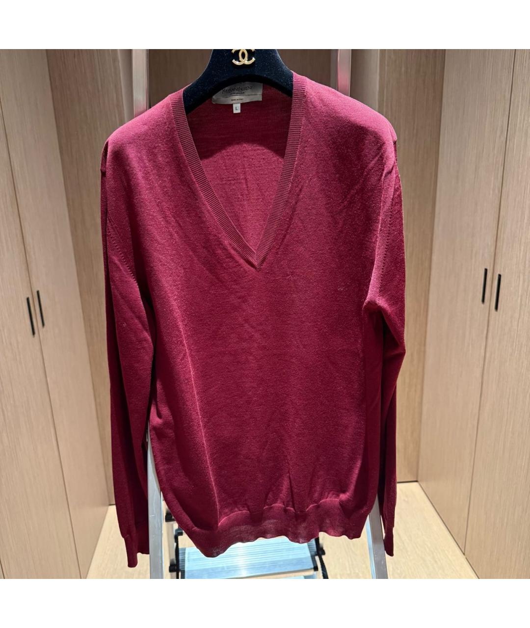 SAINT LAURENT Красный джемпер / свитер, фото 6